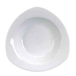 Assiette gala creuse triangulaires 22,5 blanc