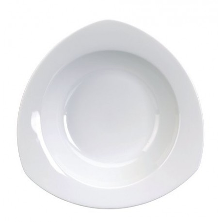 Assiette gala creuse triangulaires 22,5 blanc