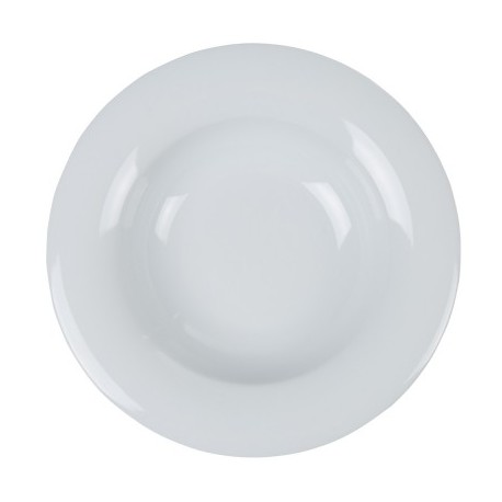 Assiette prestige creuse 22,5 cm blanc porcelaine