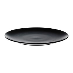 Assiette noire porcelaine 25 cm