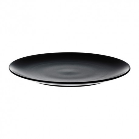 Assiette noire porcelaine 25 cm