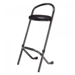 Tabouret de bar empilable noir