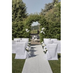 Tapis de cérémonie blanc 15m blanc ou rouge