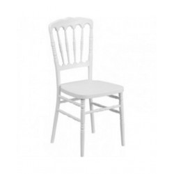 Chaise Napoléon empilable blanche pliante