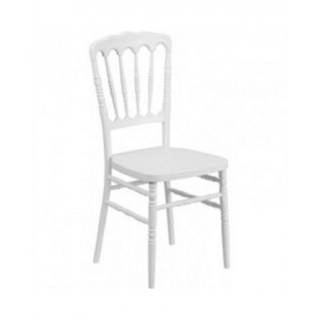 Chaise Napoléon empilable blanche pliante